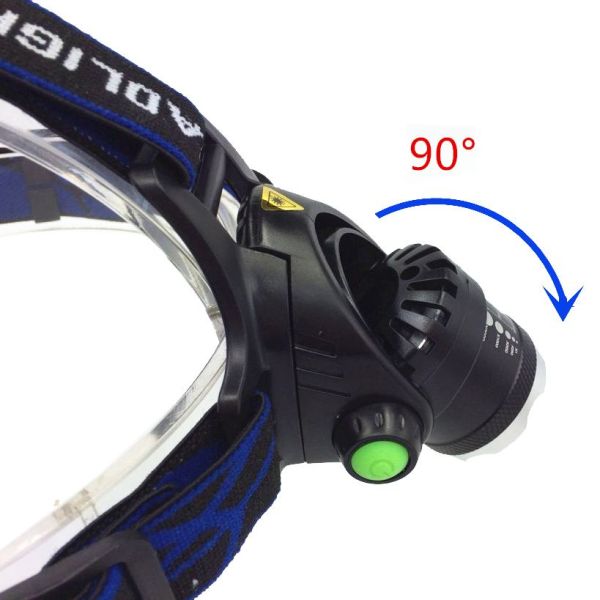 Ліхтари на чоло PLD V9-F-4XPE (RGB), 2x18650, ЗУ 220V/12V, zoom, Box