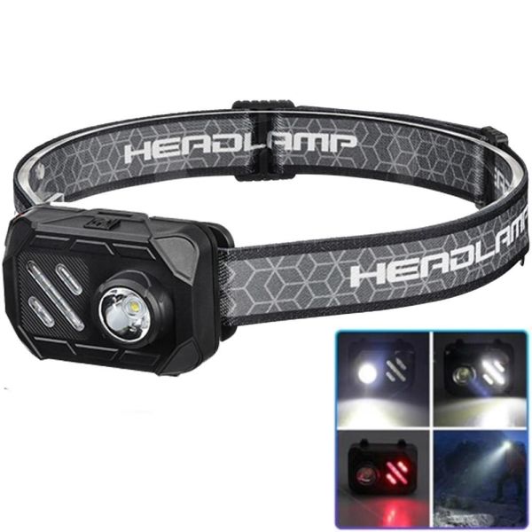 Налобний ліхтар WT-509+XPE+9SMD (білий + червоний) 