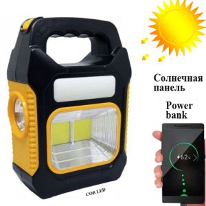Ліхтар кемпінговий JY-978B-LED+2COB, power bank, Li-Ion акумулятор, сонячна батарея