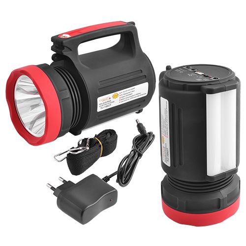 Ліхтар переносний Luxury/YAJIA 1902 T, 5W+22SMD, 2 лампи 3W, сонячна батарея, ЗУ 220V, вбудований акумулятор