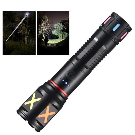Ліхтарик ручний PLD CA166-3 PM10-TG, 1х18650, индикация заряда, ЗУ Type-C, zoom