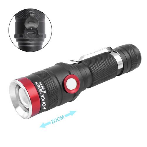 Ліхтар Police 739-T6, ЗУ microUSB, 1x18650, zoom, Box