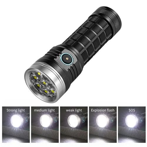 Ліхтарик компактний PLD W5185-8XHP360, 1х18650, индикация заряда, ЗУ Type-C, Box