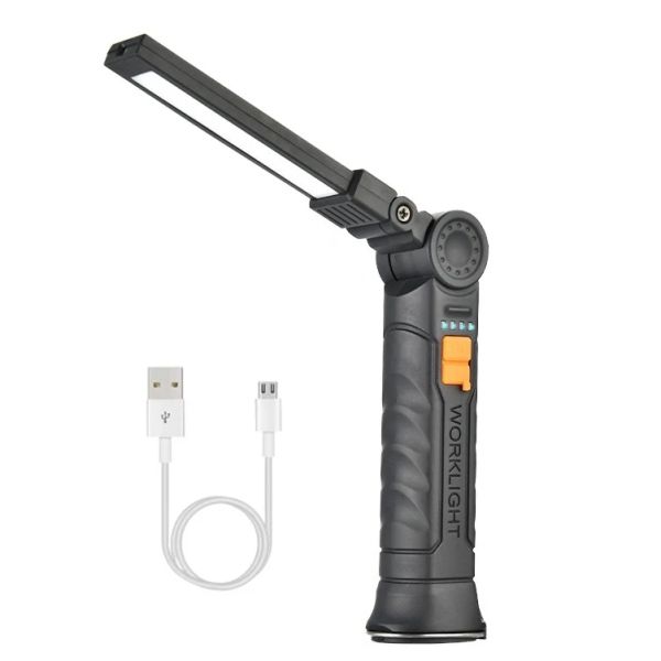 Ліхтар WORKLIGHT-G51-LED+COB, Li-Ion акумулятор, індикація заряду, поворот 180º+180º, магніт, гак, ЗУ Type-C