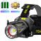 Ліхтар налобний H610-WHITE LASER LED PM50-TG, Motion Sensor, 3x18650, power bank, ЗУ Type-C