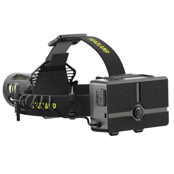 Ліхтар налобний H610-WHITE LASER LED PM50-TG, Motion Sensor, 3x18650, power bank, ЗУ Type-C