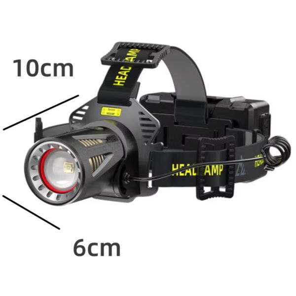 Ліхтар налобний H610-WHITE LASER LED PM50-TG, Motion Sensor, 3x18650, power bank, ЗУ Type-C