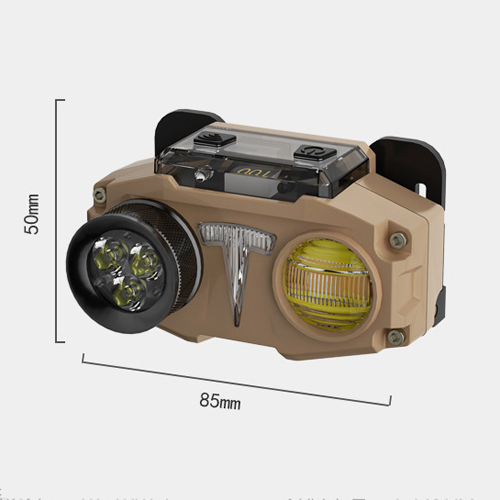 Ліхтар налобний CH-8825-3P35+COB(white+yellow)+RGB, Sensor, Power Bank, Li-Ion акумулятор, ЗУ Type-C