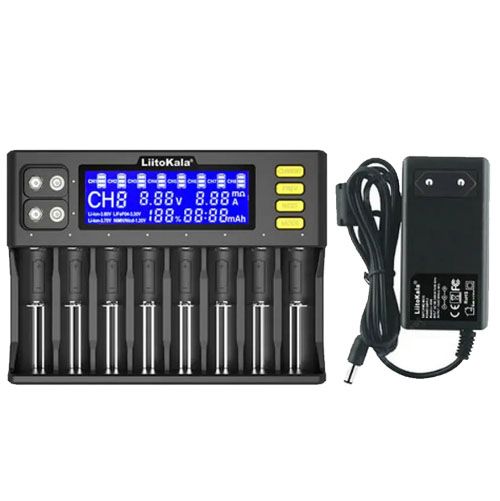 Інтелектуальний зарядний пристрій LiitoKala Lii-S8, 8х -AA, AAA, 18650, 26650, 21700 Li-ion, LiFePo4, Ni-Mh