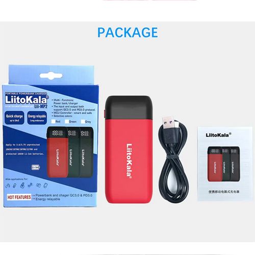 Зарядний пристрій + POWER BANK LiitoKala Lii-MP2, 2x18650/ 21700