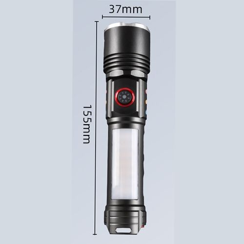 Ліхтар Police FLUORESCENCE PLD-2307 WHITE LASER LED PM10-TG+COB(red+blue+yellow), Motion Sensor Li-Ion акумулятор, power bank, ЗУ Type-C, zoom