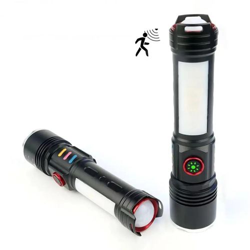 Ліхтар Police FLUORESCENCE PLD-2307 WHITE LASER LED PM10-TG+COB(red+blue+yellow), Motion Sensor Li-Ion акумулятор, power bank, ЗУ Type-C, zoom