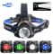 Ліхтари на чоло PLD V9-F-4XPE (RGB), 2x18650, ЗУ 220V/12V, zoom, Box