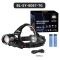 Ліхтарик на чоло FLUORESCENCE SY-8087-PM10-TG, 2x18650, signal light, fluoreccent patch, ЗУ Type-C, zoom