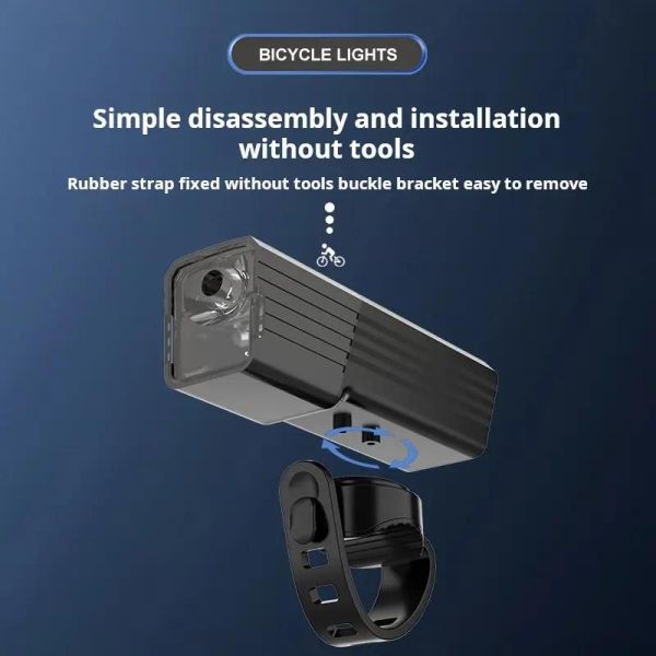 Велоліхтар BL-2024-4-XPG, індикація заряду, Waterproof, Li-Ion акумулятор, ЗУ Type-C