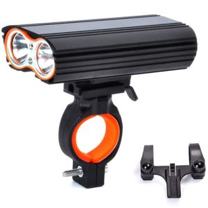 Велоліхтар LR-Y2Pro-2T6 DUAL MEGALIGHT, ALUMINUM, 2 кріплення, індикатор заряду, Waterproof