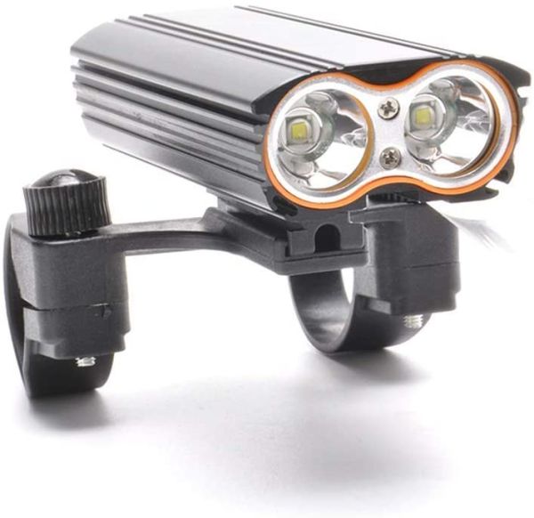 Велоліхтар LR-Y2Pro-2T6 DUAL MEGALIGHT, ALUMINUM, 2 кріплення, індикатор заряду, Waterproof