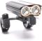 Велоліхтар LR-Y2Pro-2T6 DUAL MEGALIGHT, ALUMINUM, 2 кріплення, індикатор заряду, Waterproof