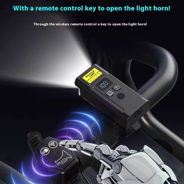 Велофонарь Q091  з сигналом, 250 LM, Li-Ion акумулятор, USB-Type-C, індикація заряду
