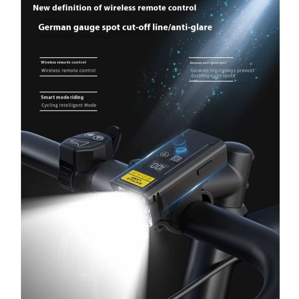 Велофонарь Q091  з сигналом, 250 LM, Li-Ion акумулятор, USB-Type-C, індикація заряду