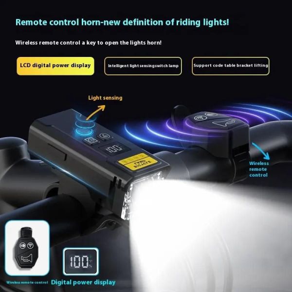 Велофонарь Q091  з сигналом, 250 LM, Li-Ion акумулятор, USB-Type-C, індикація заряду