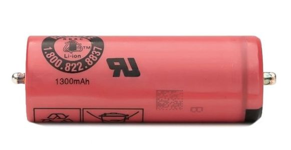Акумулятор 18500 Li-Ion Sanyo UR18500Y 2pins для бритв Braun, 1300mAh