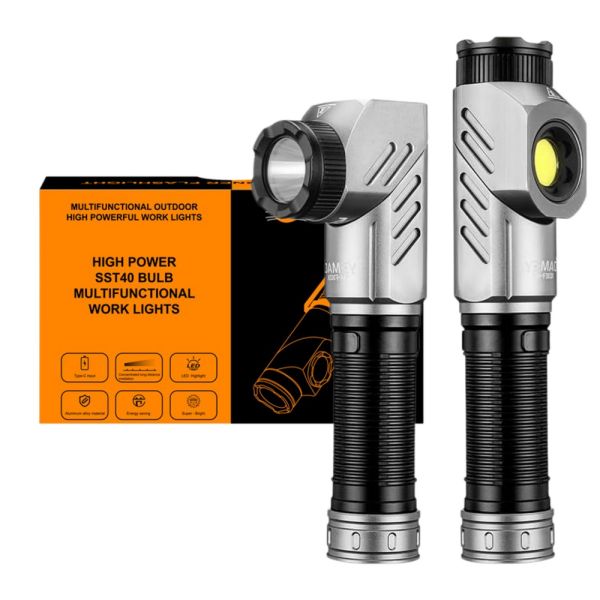 Ліхтар YEMAO YM-F303X, 1600LM, 2x21700 (2x5000 mAh), поворотна голова