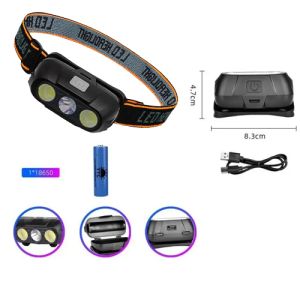 Ліхтар налобний KX-215-LED+2COB
