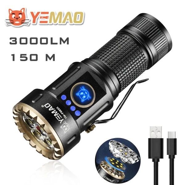 Ліхтар тактичний YEMAO YM-F883X, 3000LM, акумулятори 18650 + 18350 (3200 + 1500 mAh)