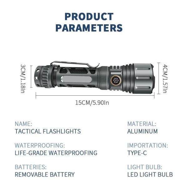 Ліхтарик тактичний YEMAO YM-А60, 1200LM, акумулятор 18650 (3200 mAh)