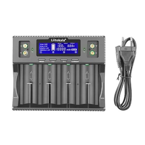 Зарядка для аккумуляторов LiitoKala Lii-D4XL, 4x21700/ 18650/ 26650/ 26700/ 32700/ AAA/ 9V