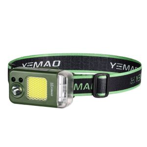 Ліхтар налобний MULTIFUNCTIONAL YM-T618-LED+COB, Li-Ion акумулятор, запальничка, ЗУ Type-C