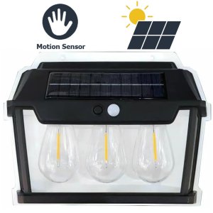 Ліхтар 999-38W вольфрамові лампи, Sensor, 1х18650, сонячна панель