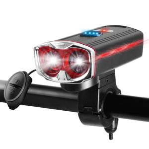 Велодзвінок + фара XA582-2T6, Motion Sensor, виносна кнопка, Li-Ion акумулятор, ЗУ micro USB