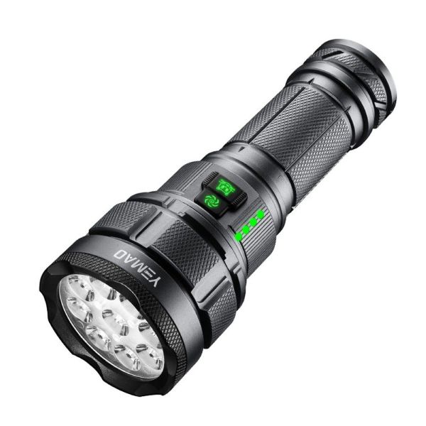 Ліхтар YEMAO YM-A9 9LED 2x26650 з Power Bank, Type-C, фільтрами та ковпачком