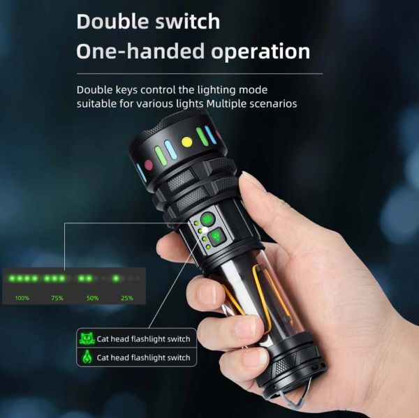 Ліхтар YEMAO YM-A5 TG 30W з Power Bank, Type-C, zoom та функцією лампи