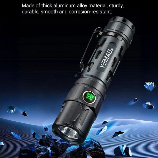 Тактичний ліхтар YEMAO YM-A7, 2200 LM, акумулятор 21700 (5000 mAh)