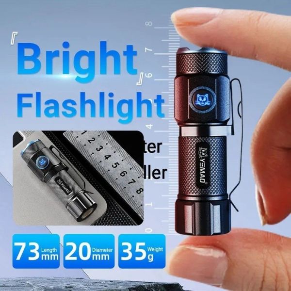 Ліхтар YEMAO F602X — компактний EDC ліхтар 1000 люмен, XHP50, USB-C