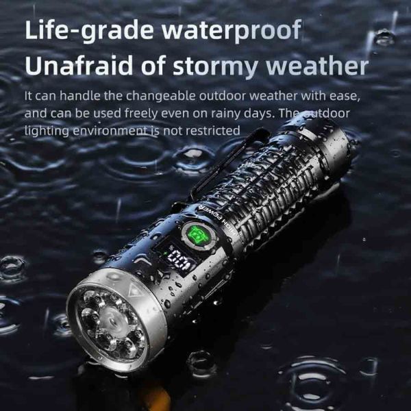 Ліхтар YEMAO YM-F701 7LED+лазер(Green), 1x21700, ЗУ Type-C