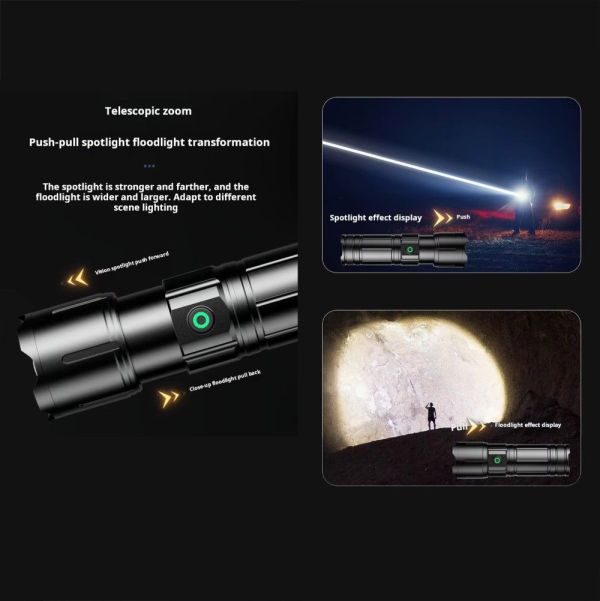 Ліхтар YEMAO YM-G32 TG з zoom, Power Bank та зарядкою Type-C