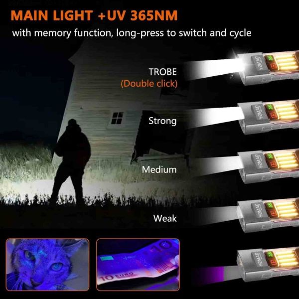 Ліхтар YEMAO YM-M31-UV — EDC ліхтар з UV світлом