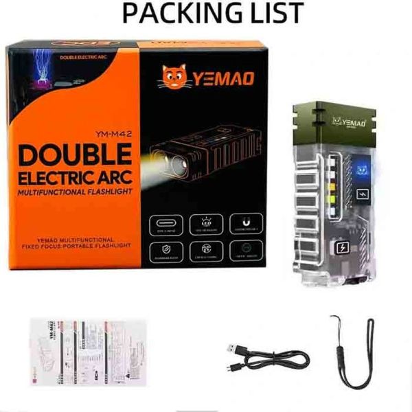 Ліхтар YEMAO YM-M42 800LM — RGB, запальничка, акумулятор